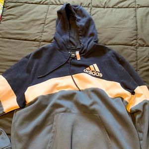 Adidas Hoodie Size XL Color Dark Blue white and Light blue Pattern